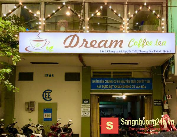 Sang nhanh quán DREAM COFFEE TEA  mặt tiền đường Nguyễn Trãi, phường Bến Thành, quận 1. 