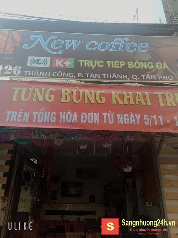 Sang nhượng quán cafe mặt tiền đường Thành Công, phường Tân Thành, quận Tân Phú.