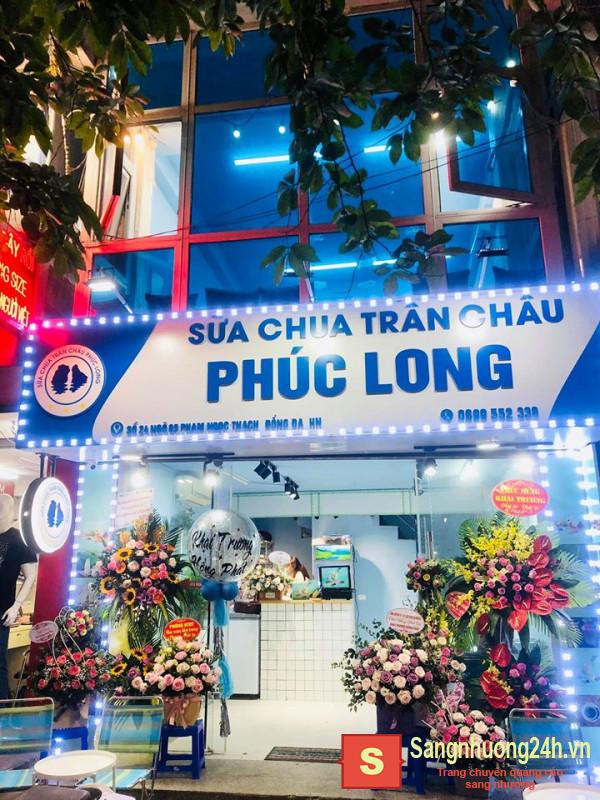 Sang nhượng cửa hàng sữa chua trân châu ở đường Phạm Ngọc Thạch, quận Đống Đa, Hà Nội.