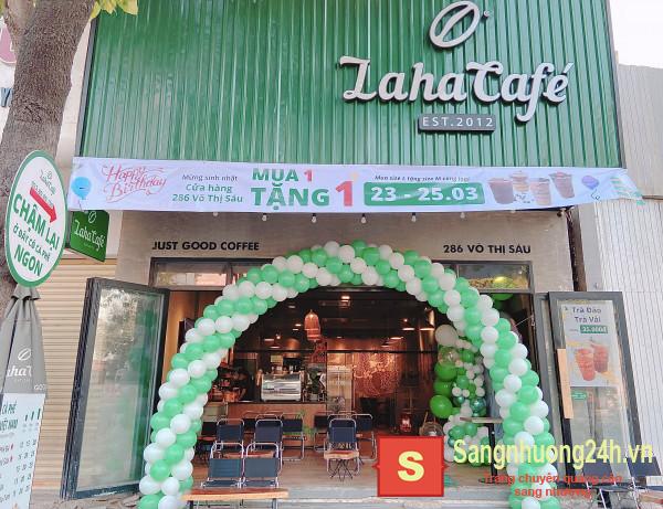 Sang nhượng quán cà phê nằm khu ăn uống sầm uất, dân cư đông, mặt tiền đường, trung tâm thành phố Biên Hoà.