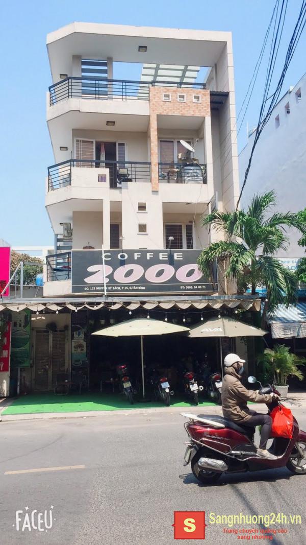 Cần sang gấp quán cafe kinh doanh ổn định nằm mặt tiền đường Nguyễn Sỹ Sách, phường 15, quận Tân Bình.