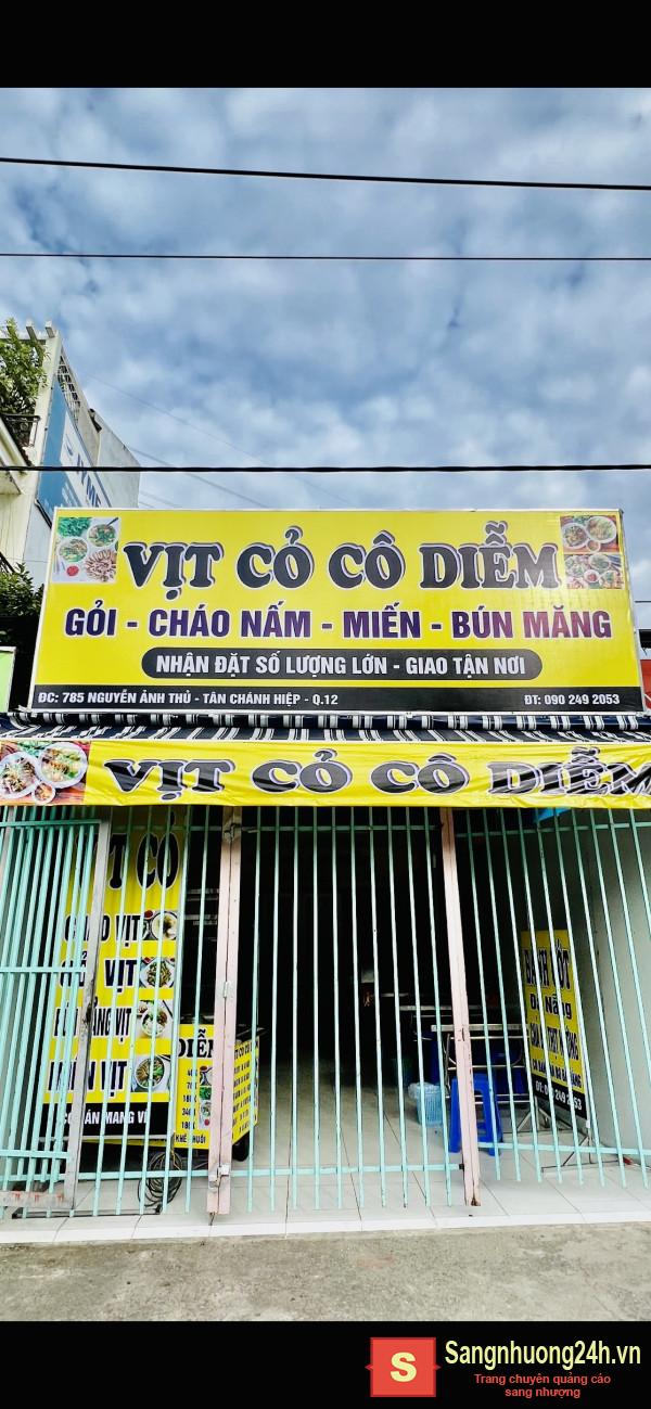 Sang nhượng quán cháo vịt mặt tiền đường Nguyễn Ảnh Thủ, quận 12.