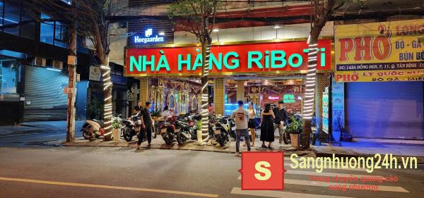 Sang Nhượng Nhà Hàng Karaoke Riboti Mặt Tiền Đường Đồng Đen Quận Tân Bình.