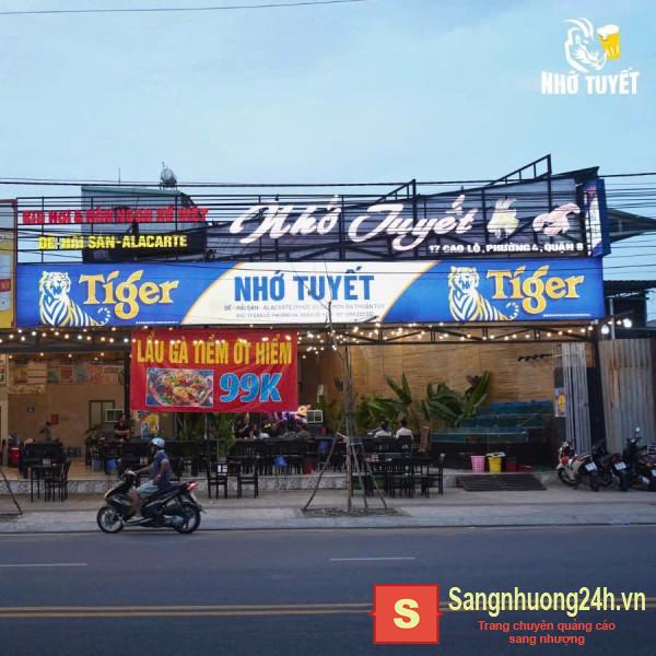 Sang Nhượng Nhà Hàng Mặt Tiền Đường Cao Lỗ Quận 8